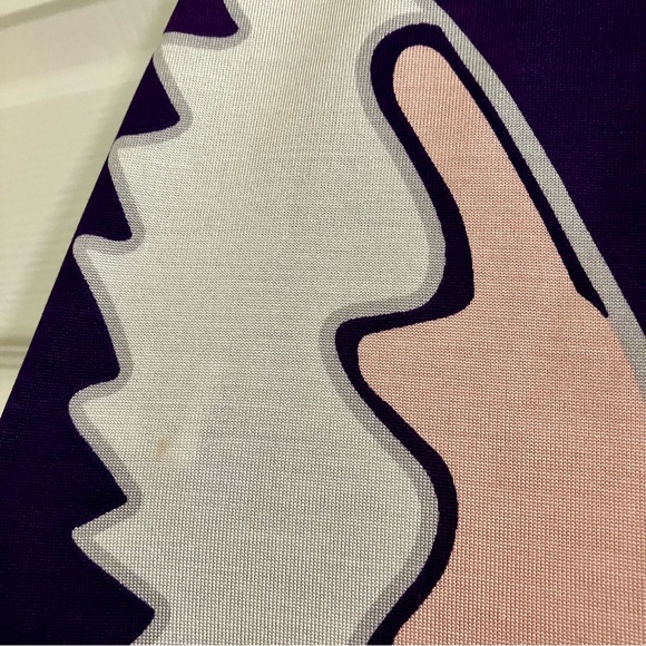 Diane Von Furstenberg Purple and Cream New Julian Two Wrap Dress - Picture 8 of 8